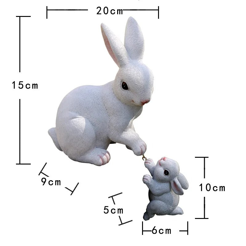 EcoGardn™ Resin Rabbit Statues